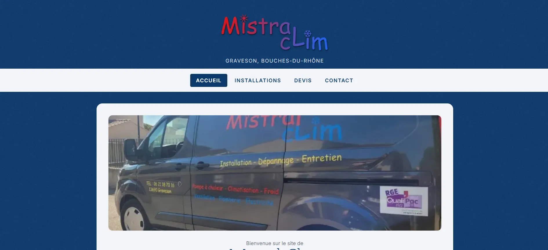 Aperçu de la réalisation Mistral Clim